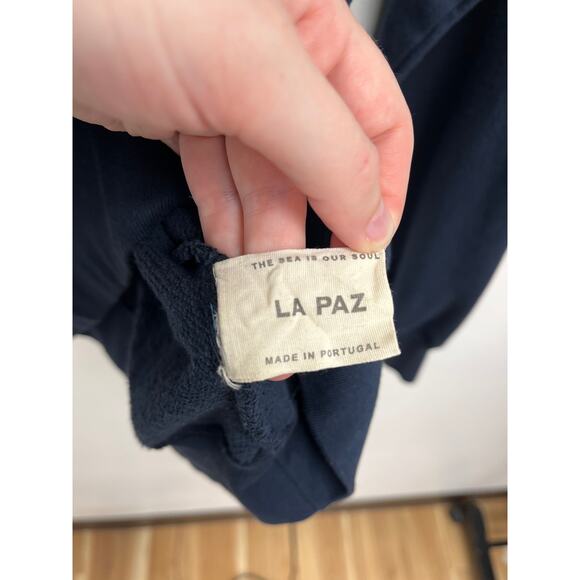 La Paz Cunha Logo Organic Cotton Anchor Nautical Coastal Raglan Sweatshirt XS - Picture 9 of 10